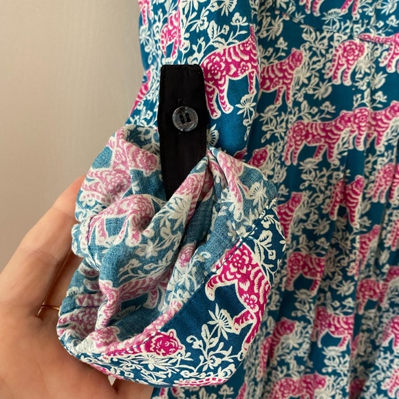 Anthropologie Vanessa Virginia Tiger Print Blouse size 4 - Picture 7 of 7